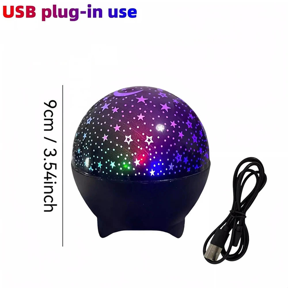 Starry Moon LED Projector Night Light – 7 Color Modes