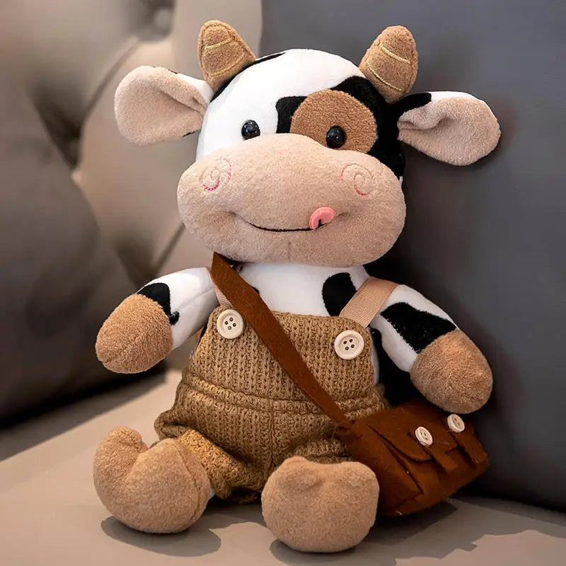 Soft Plush Cow Stuffed Animal 12" – Cute Cuddly Gift
