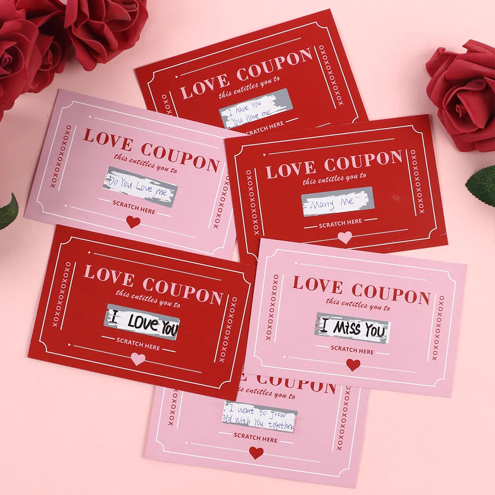 Scratch-Off Love Coupons for Couples – Valentine's & Anniversary Gift