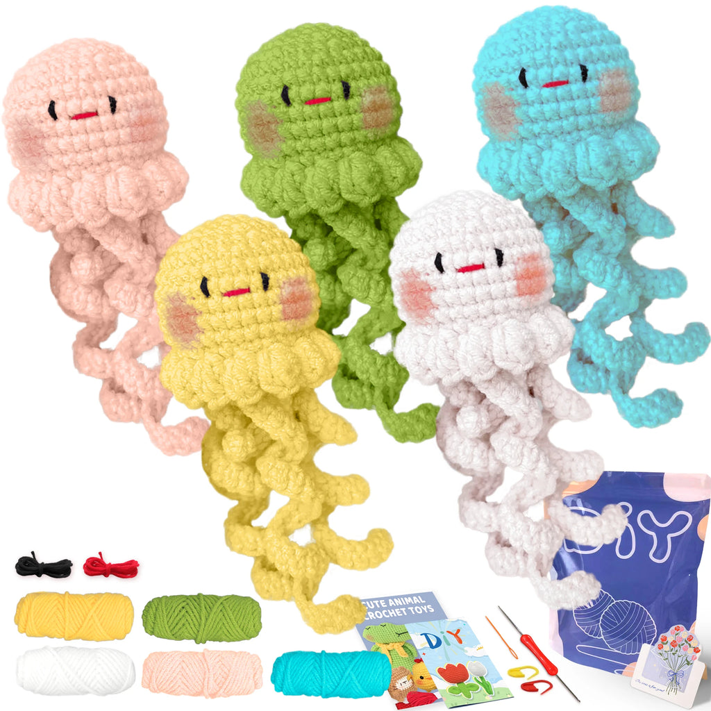 Crochet Kit for Beginners – Animal Amigurumi Starter Set