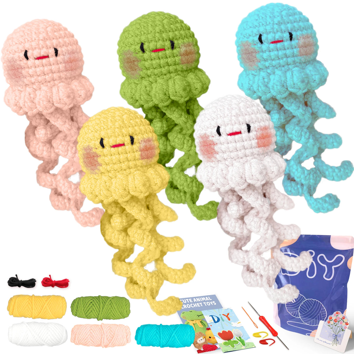 Crochet Kit for Beginners – Animal Amigurumi Starter Set