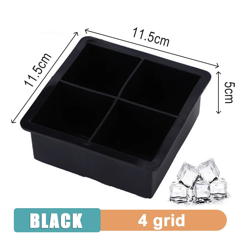 Large Silicone Ice Cube Tray – 4/6/8/15 Grid