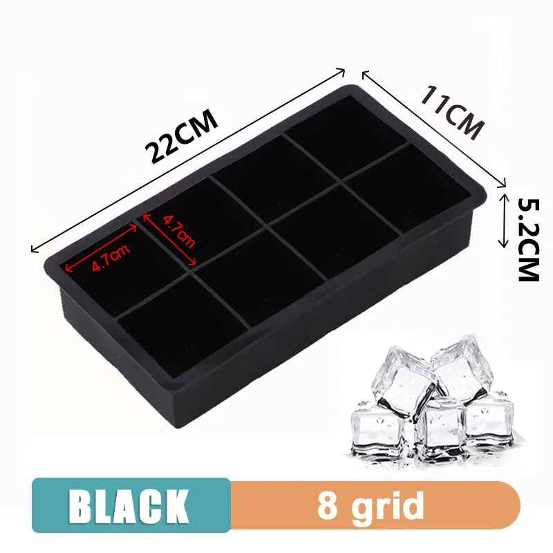 Large Silicone Ice Cube Tray – 4/6/8/15 Grid