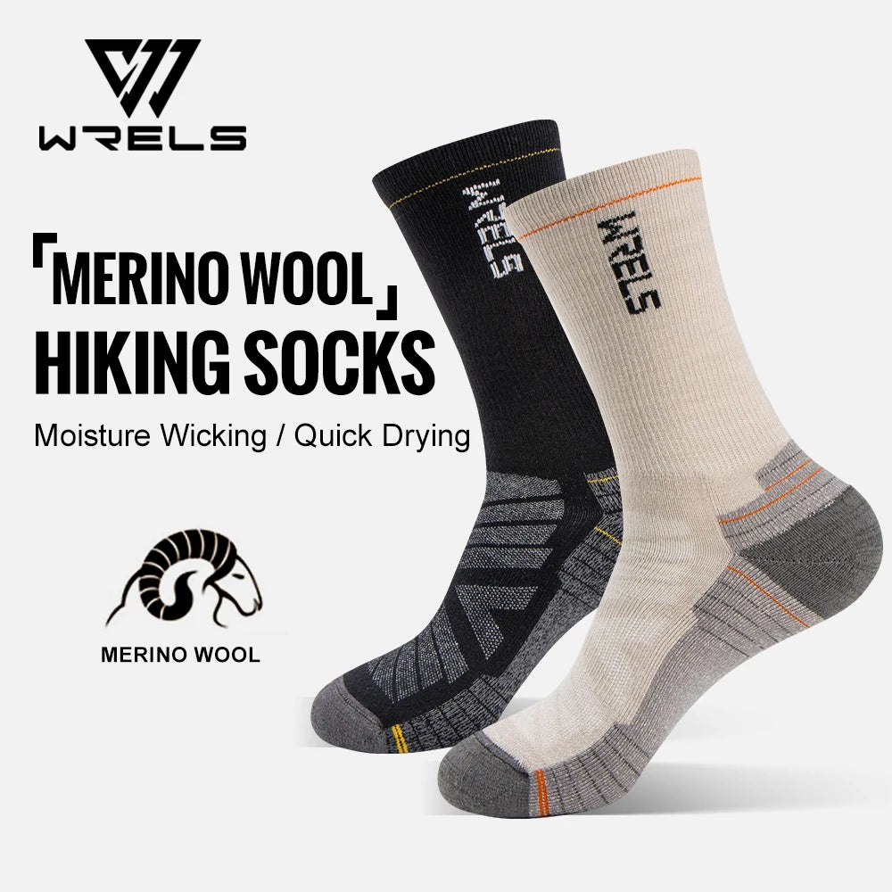Merino Wool Hiking & Running Socks – Breathable Cushioned