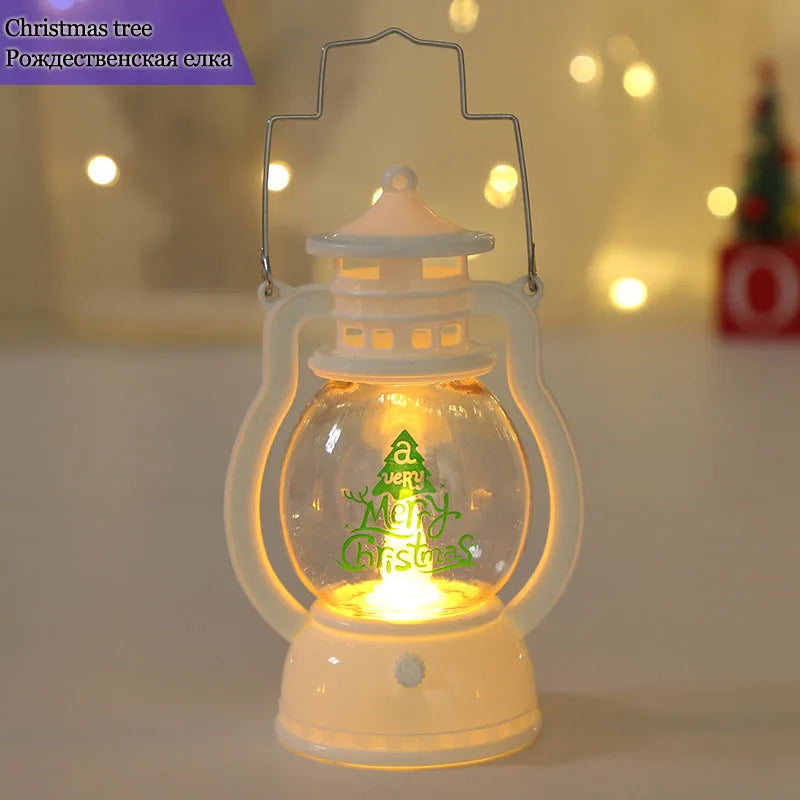 Santa & Snowman LED Lanterns – Battery Powered Christmas Lights