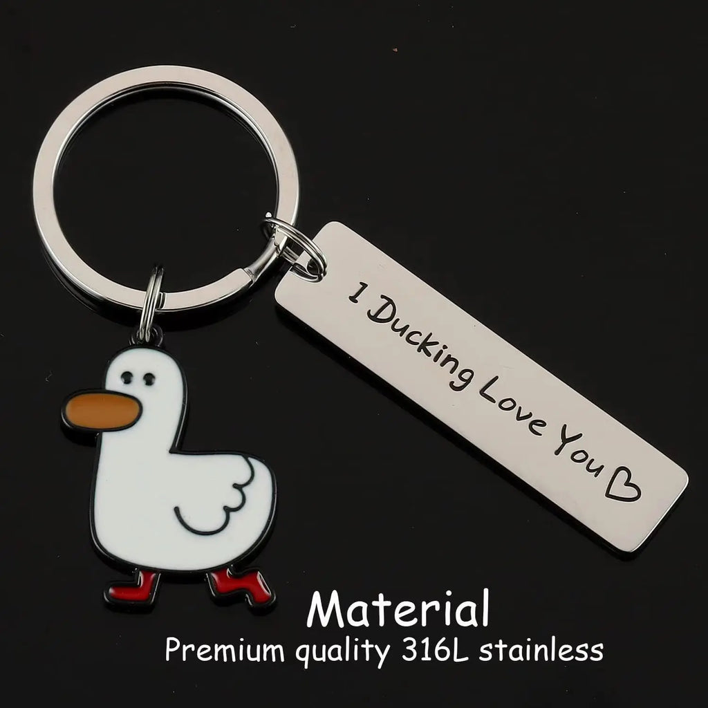 "I Ducking Love You" Duck Keychain – Funny Couples Gift
