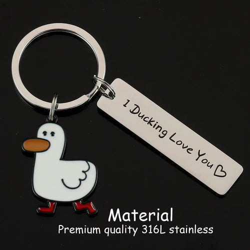 "I Ducking Love You" Duck Keychain – Funny Couples Gift