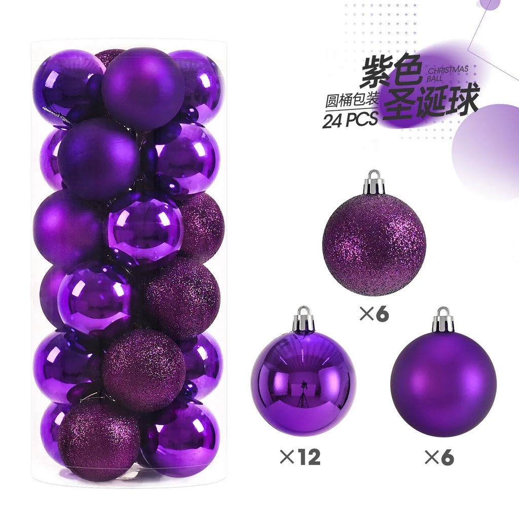 Mini Christmas Ball Ornaments 3 cm (24 pcs)