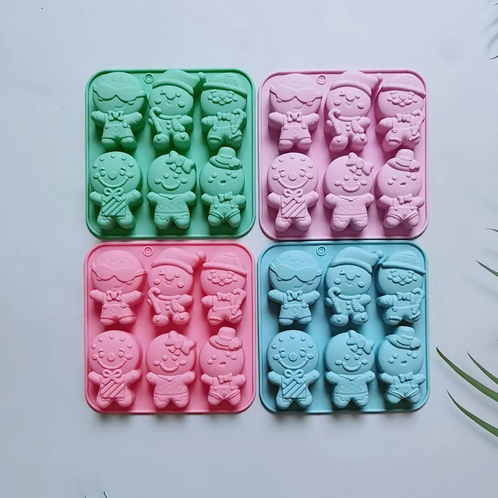 Gingerbread Man Silicone Mold – Christmas Baking, Chocolate & Candles