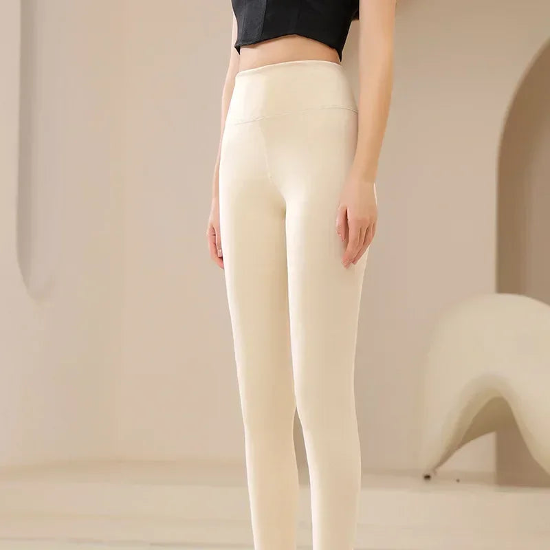 Fleece-Lined Thermal Tights for Women – Warm Winter Leggings