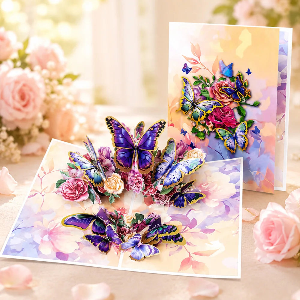 3D Pop-Up Flower Greeting Card – Handmade Card for Any Occasion