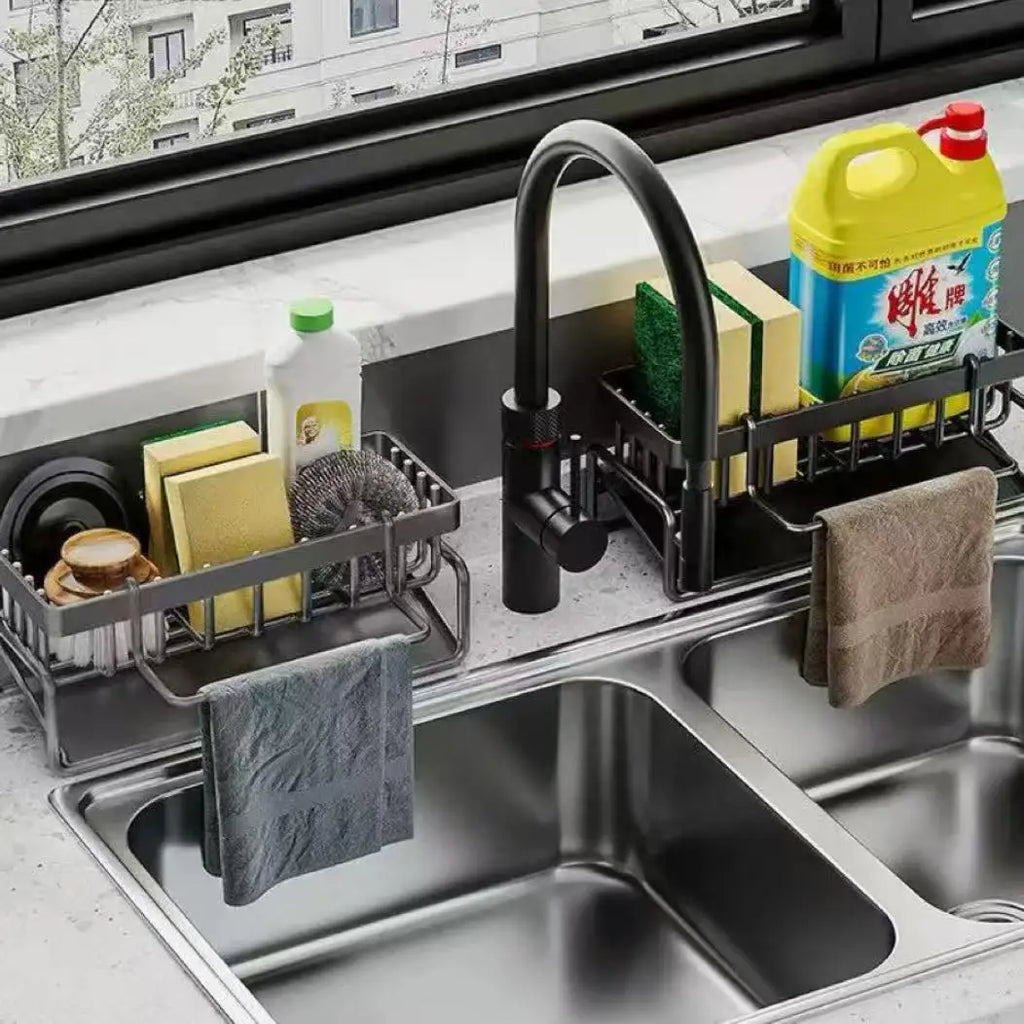 Kitchen Sink Caddy – Sponge, Soap & Towel Holder