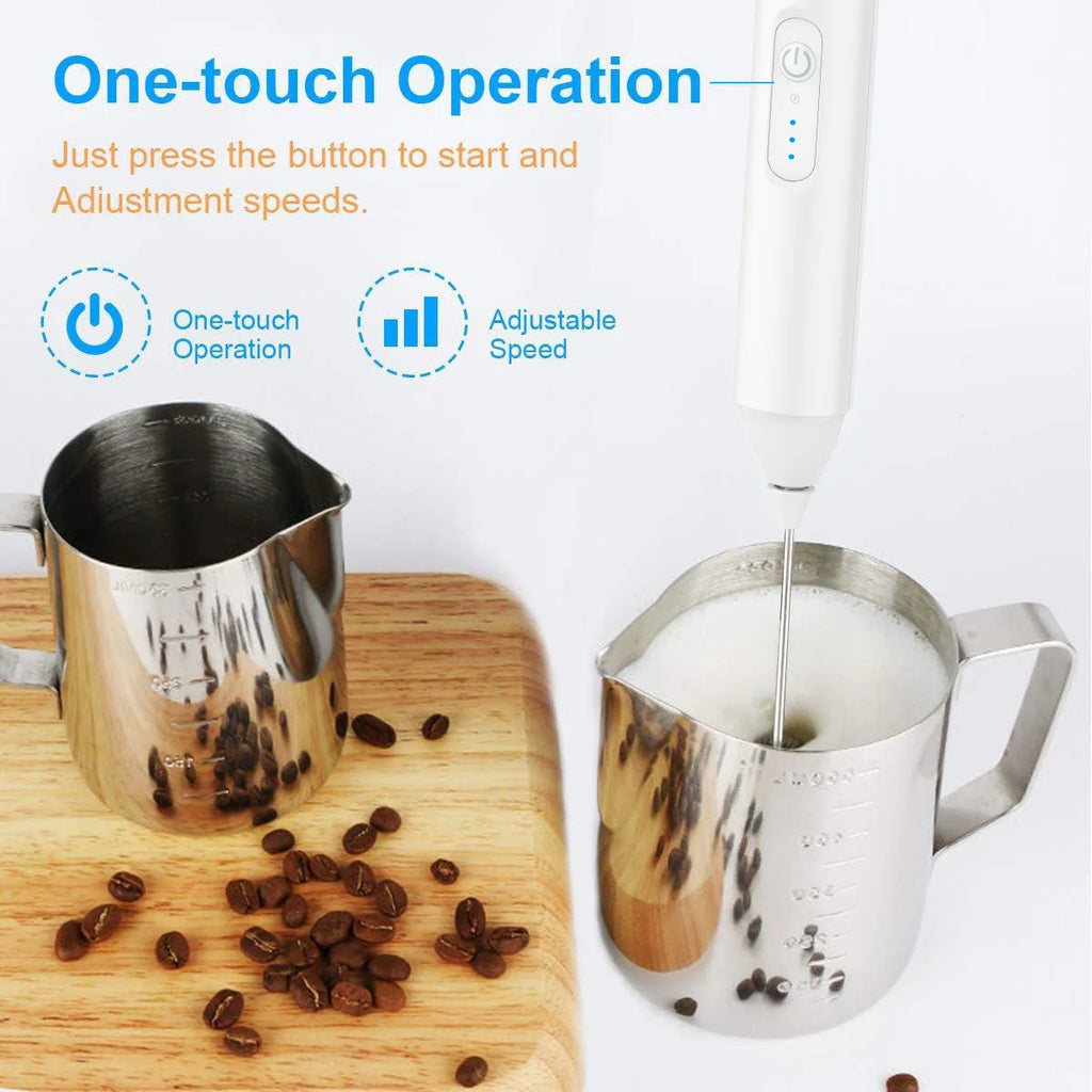 Rechargeable Mini Milk Frother – 3 Speeds