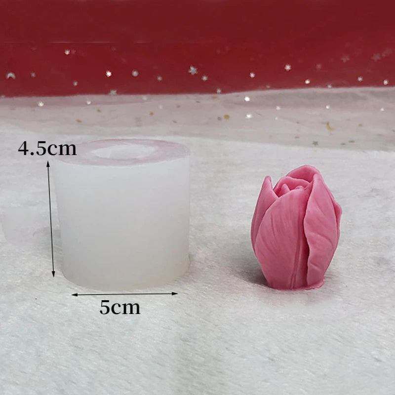 Large Peony & Rose Silicone Candle Mold – DIY Candle & Soap Making