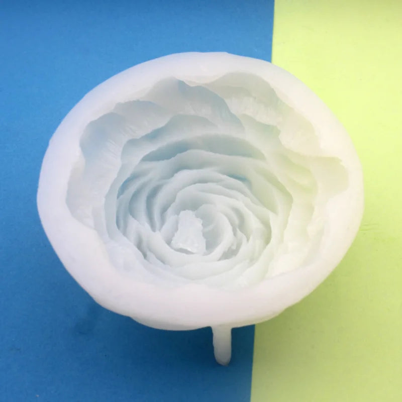 Large Peony & Rose Silicone Candle Mold – DIY Candle & Soap Making