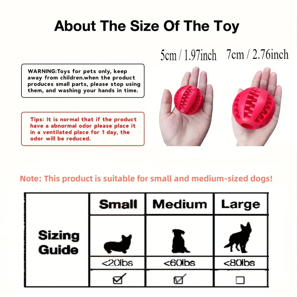 Bite-Resistant Dog Treat Ball – Chew & Feeder Toy