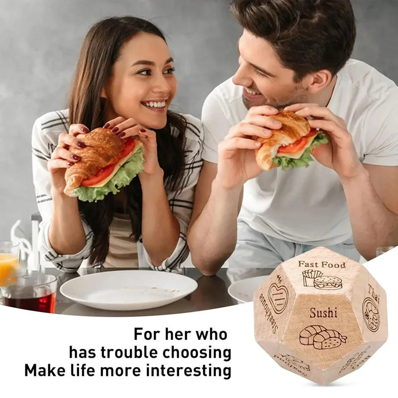Couples Food Decision Dice – Fun Gift for Him & Her