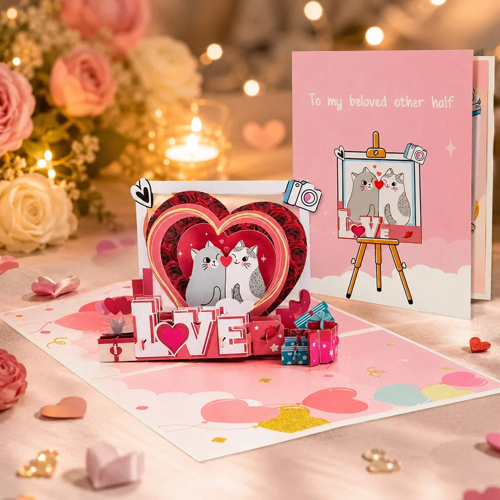 3D Pop-Up Flower Greeting Card – Handmade Card for Any Occasion