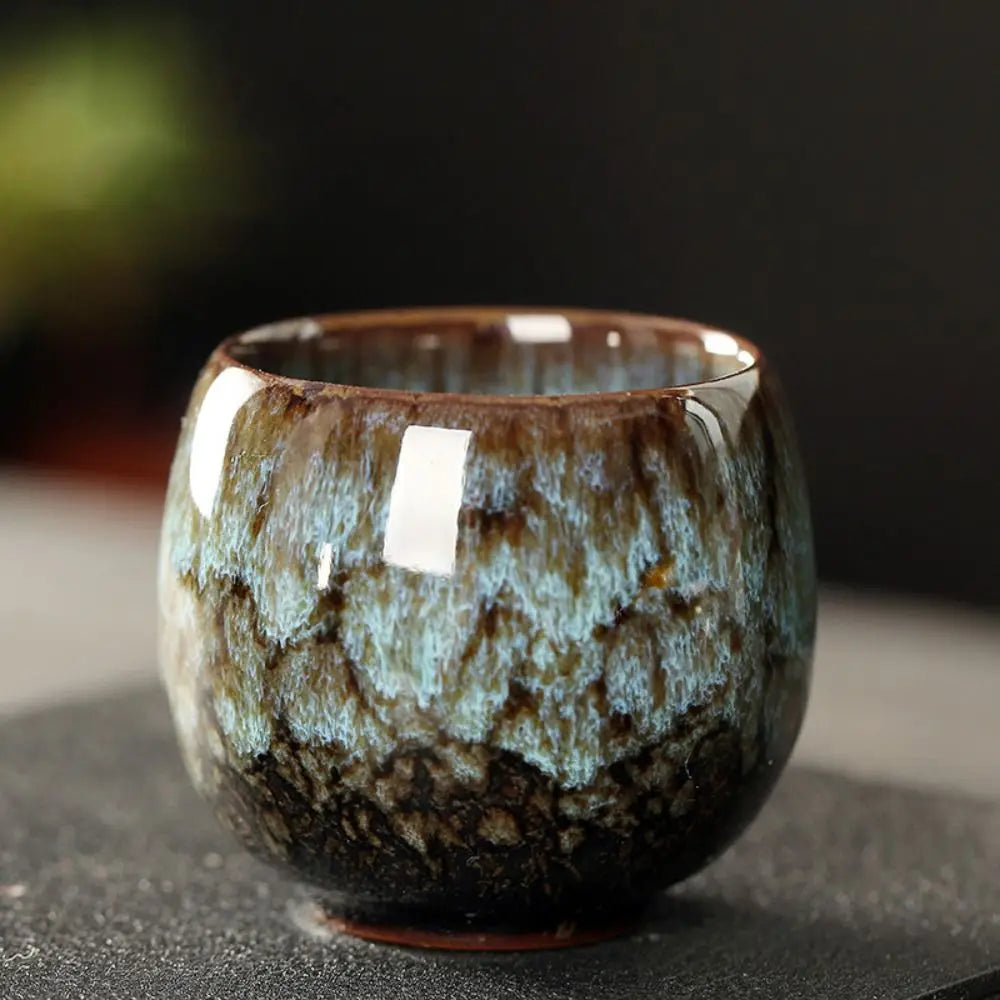 Japanese Ceramic Tea Cup – Handcrafted Kiln-Glazed Mug