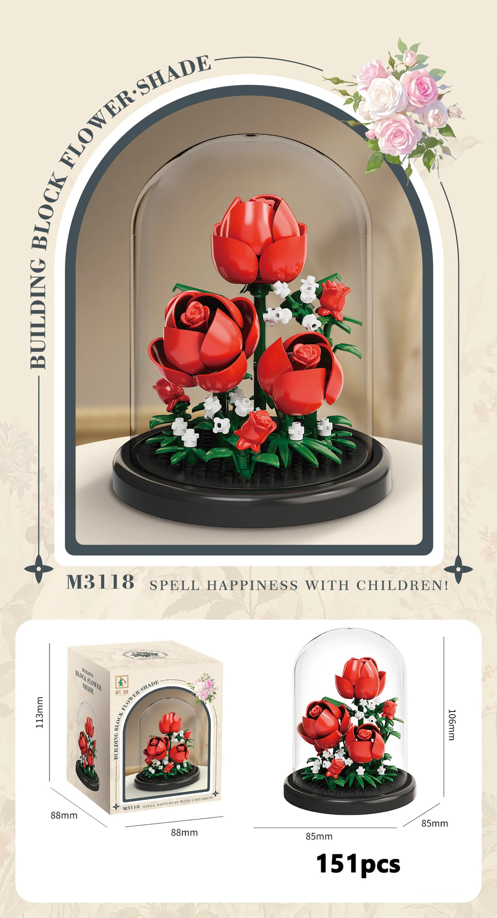 Eternal Flower Bonsai Building Blocks – Botanical Model Kit