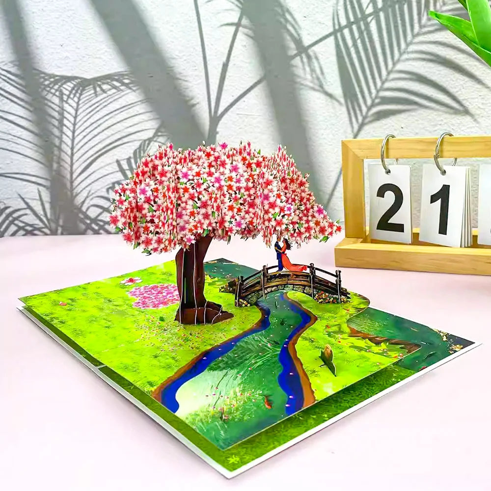 3D Pop-Up Flower Greeting Card – Handmade Card for Any Occasion