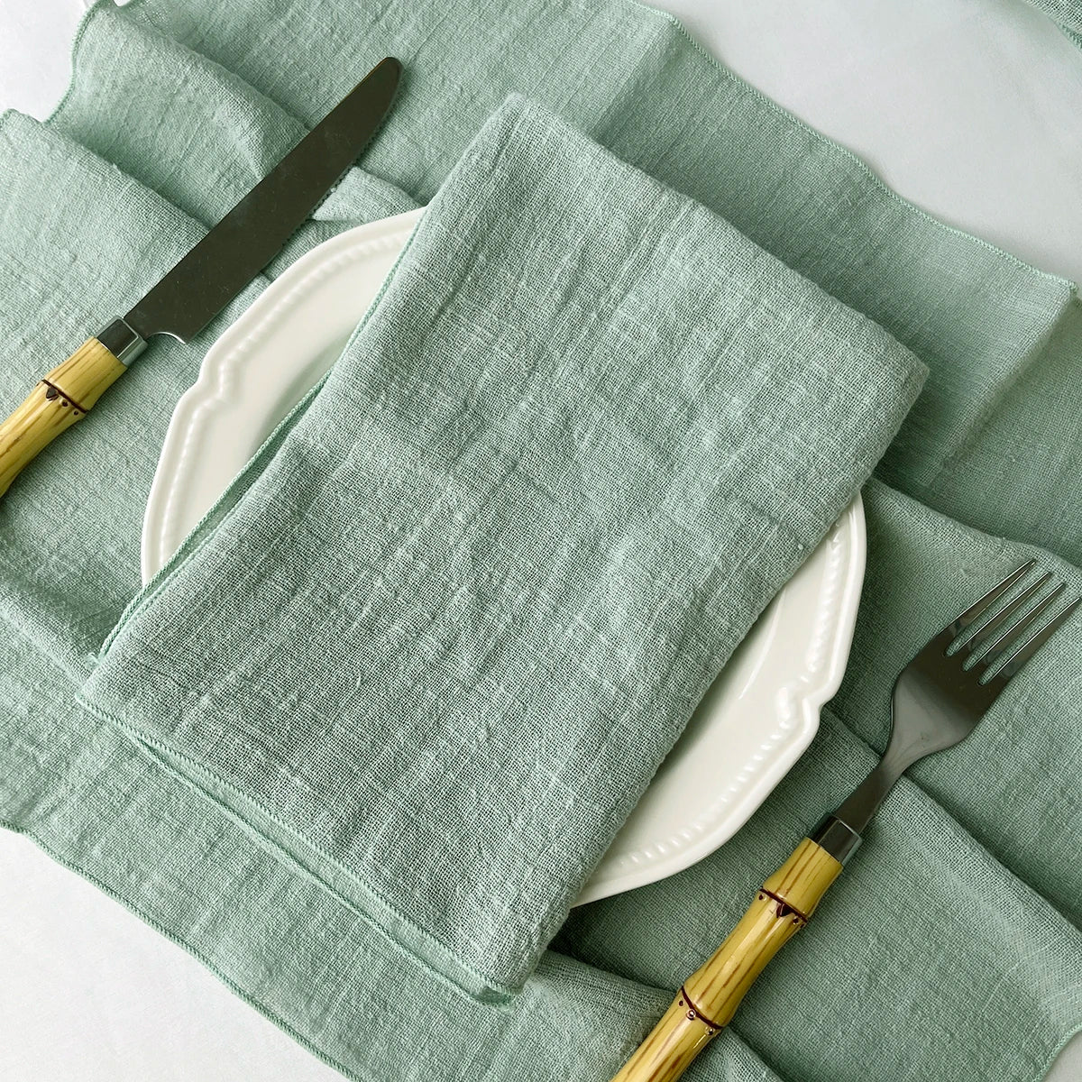 Cotton Gauze Napkins (Set of 6) – Christmas Table Linen