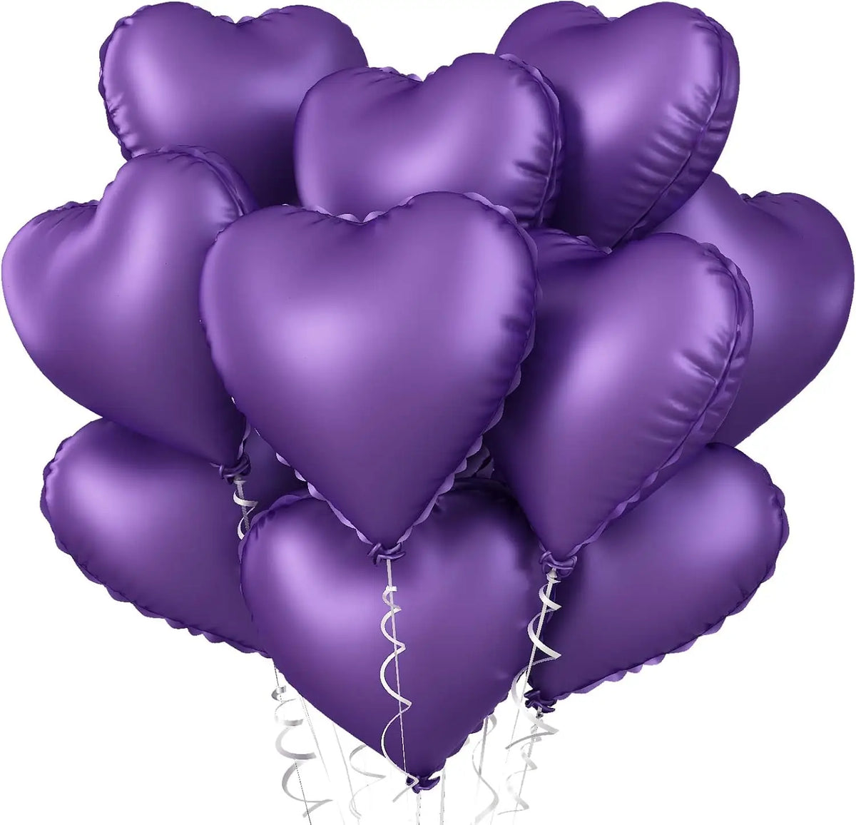 Heart Foil Balloons 18" (10 pcs) – Pink & Sage Green