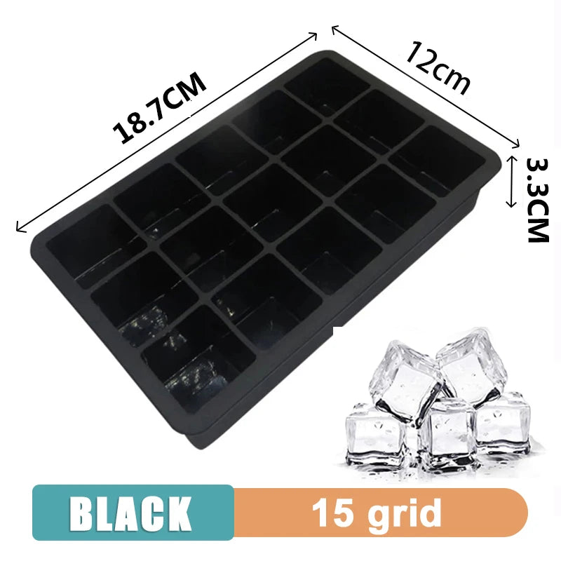 Large Silicone Ice Cube Tray – 4/6/8/15 Grid