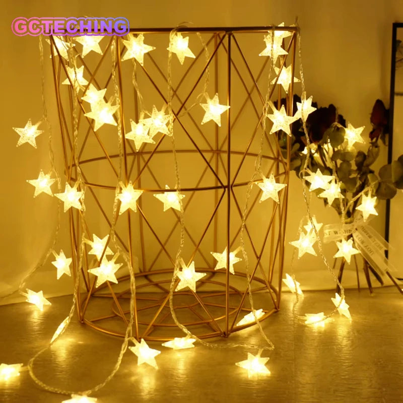 LED Star Chain Lights – Outdoor Fairy Garland