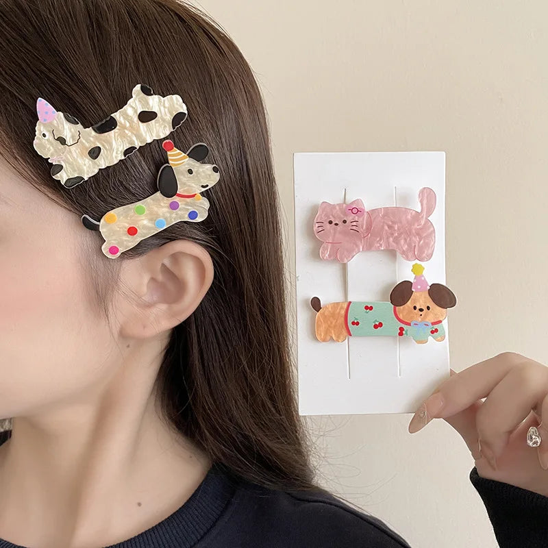 Cute Puppy Christmas Hair Clips (5 pcs)