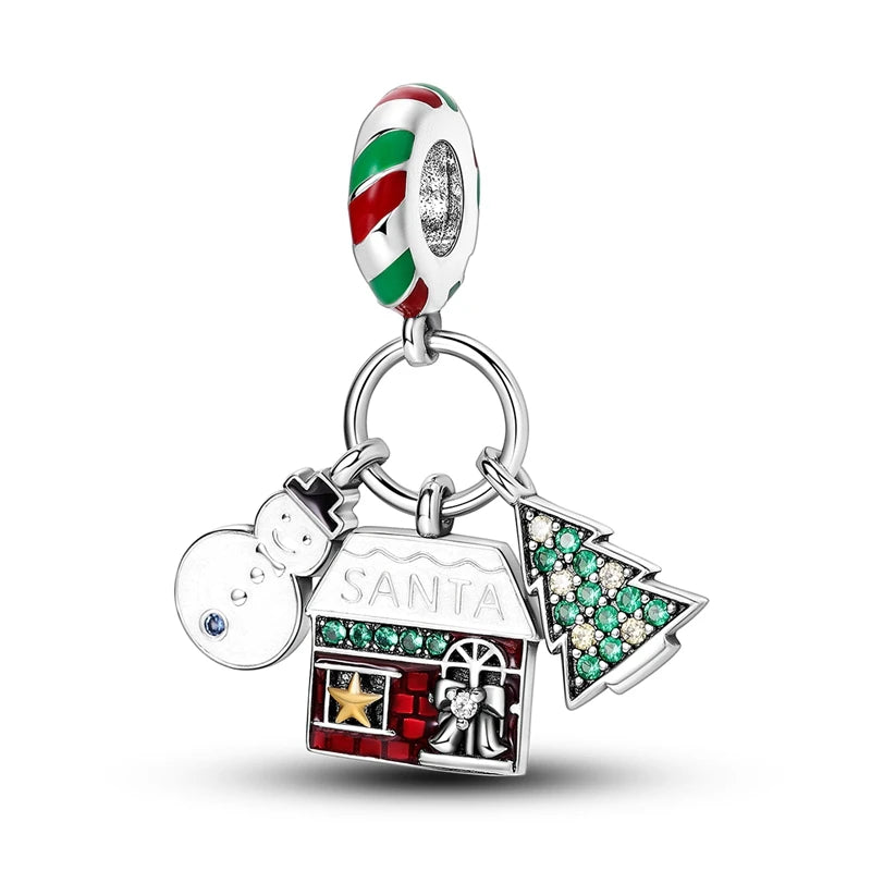 925 Silver Christmas Charm – Stocking, Gingerbread & Reindeer
