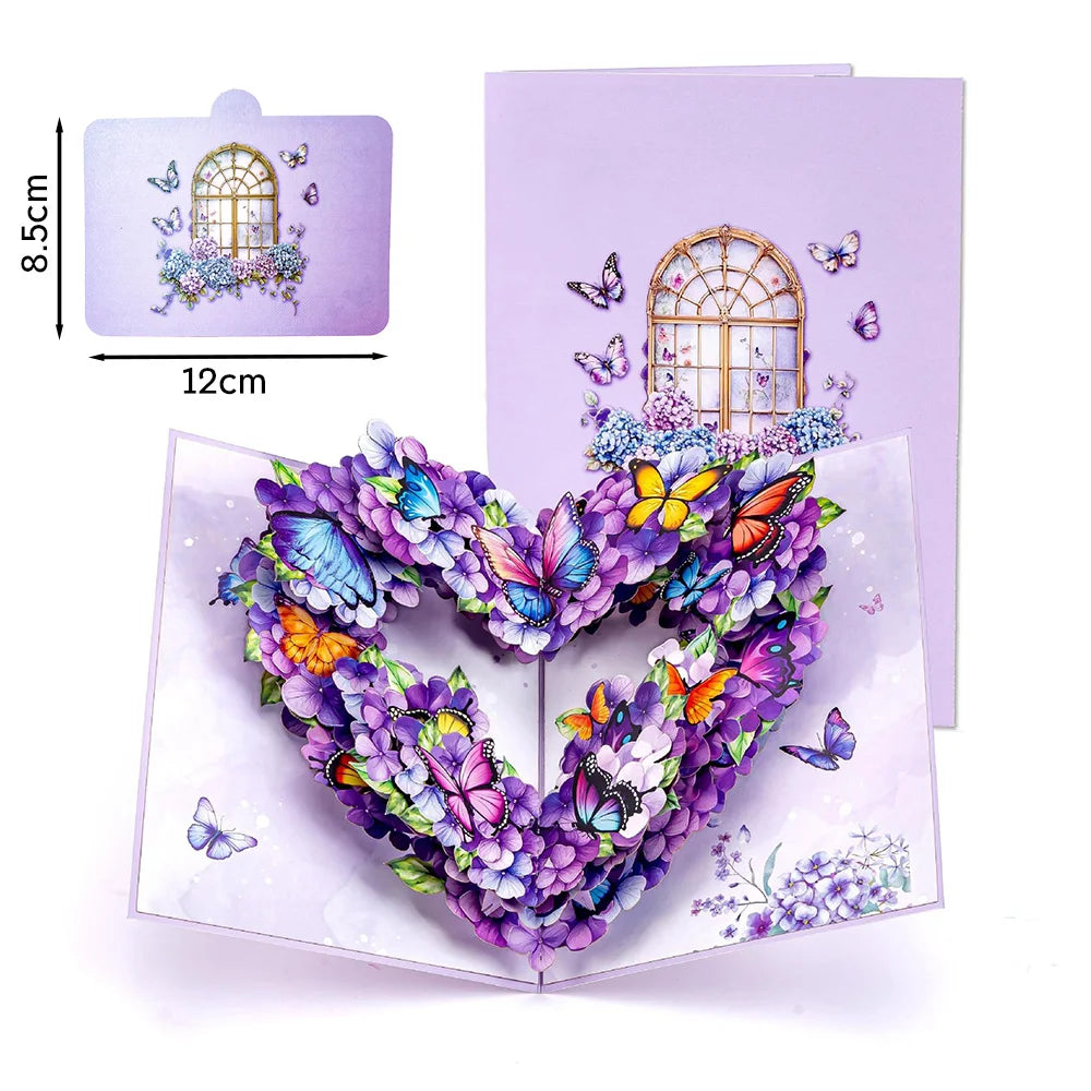 3D Pop-Up Flower Greeting Card – Handmade Card for Any Occasion