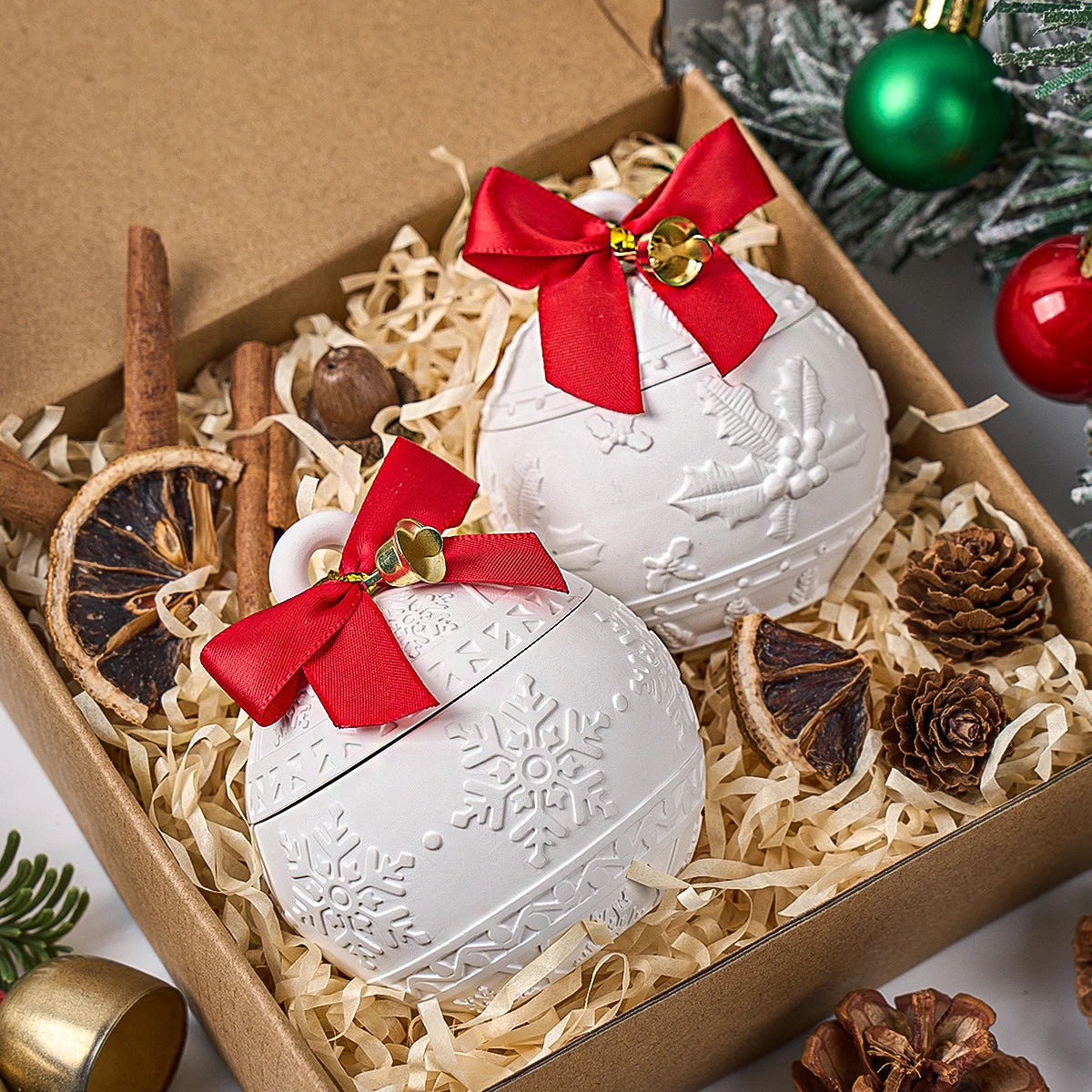 Christmas Jar Silicone Mold – Snowflake & Berry Candle Jar
