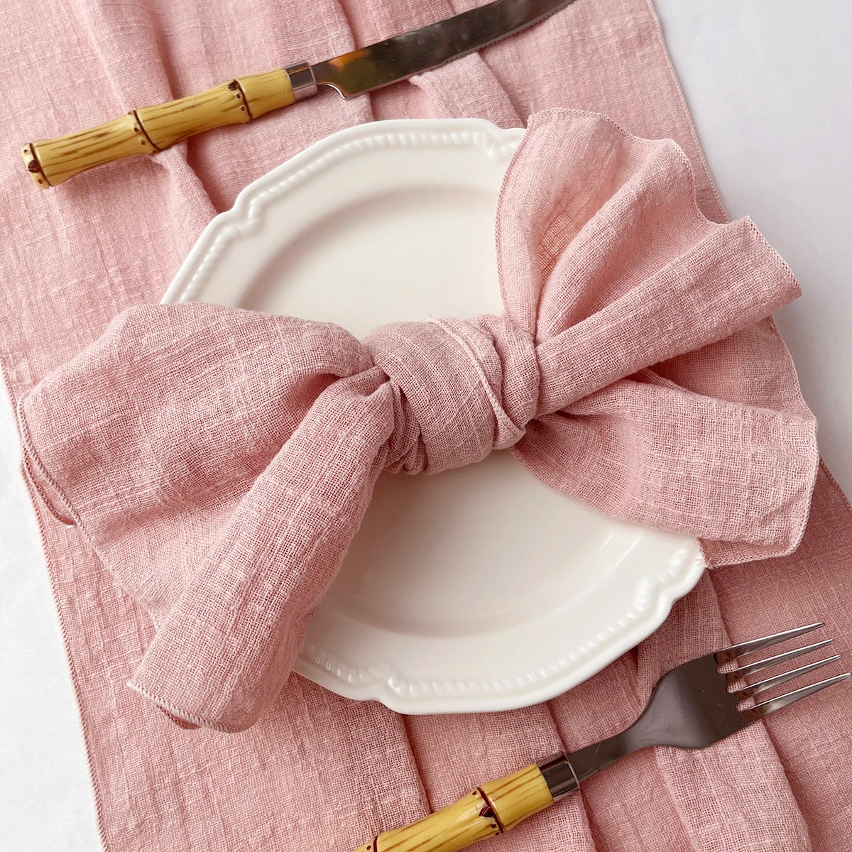 Cotton Gauze Napkins (Set of 6) – Christmas Table Linen