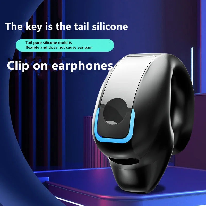 Bone Conduction Clip-On Earphones – Wireless Bluetooth Sport Headset