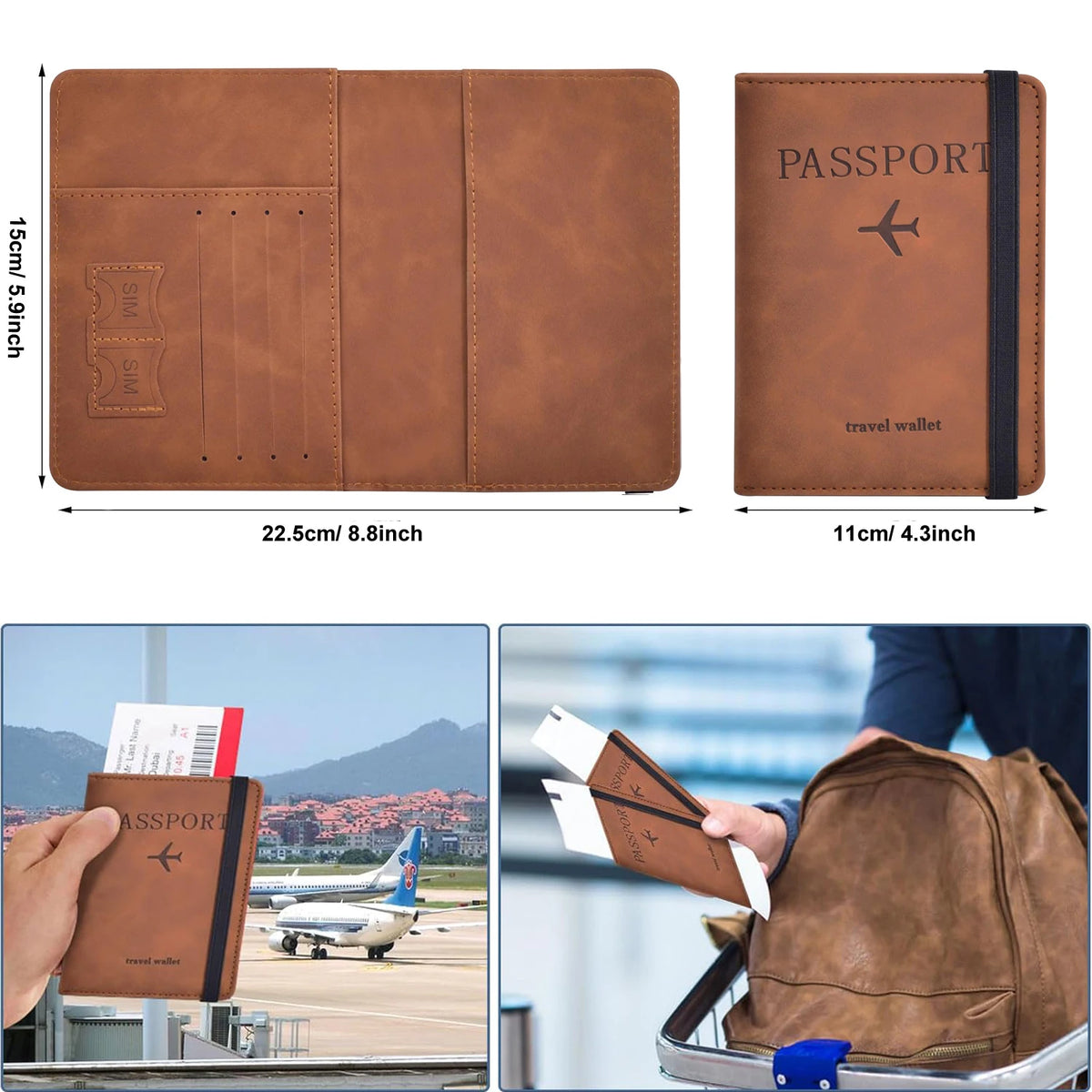 Passport Holder Wallet – Travel Document Organizer