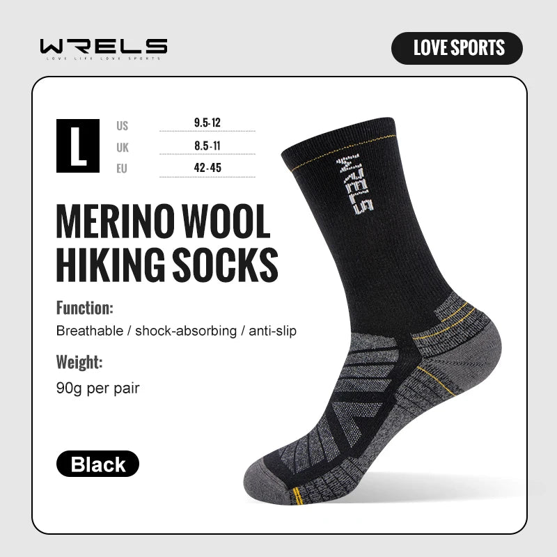 Merino Wool Hiking & Running Socks – Breathable Cushioned
