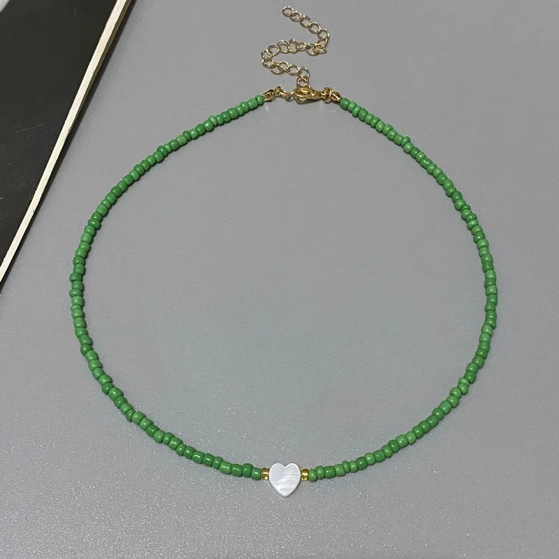 Shell Love Heart Choker Necklace