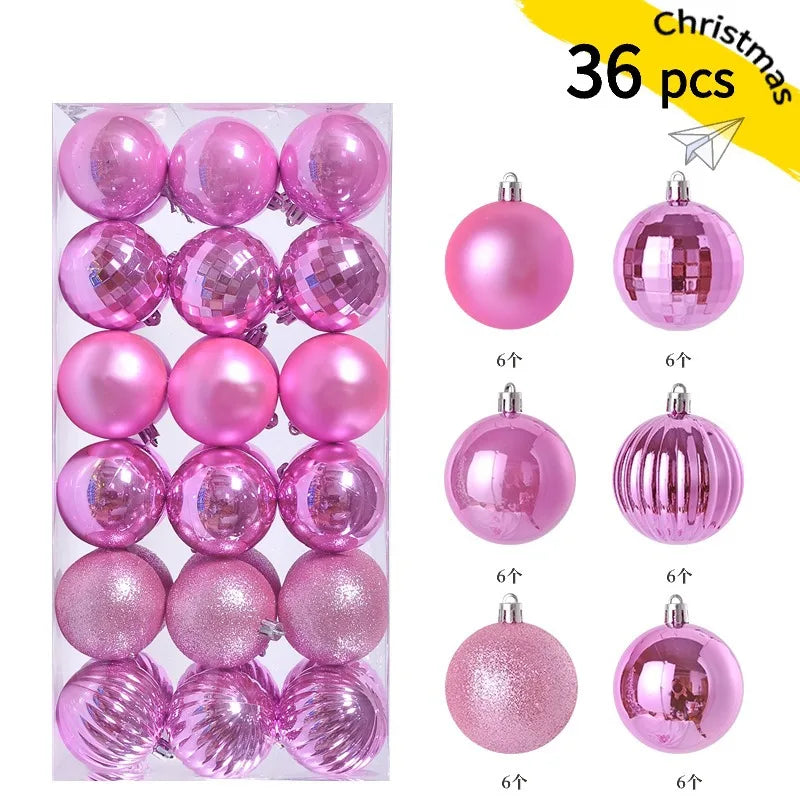 Mini Christmas Ball Ornaments 3 cm (24 pcs)