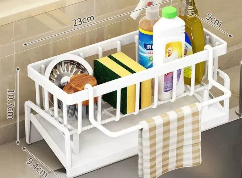Kitchen Sink Caddy – Sponge, Soap & Towel Holder