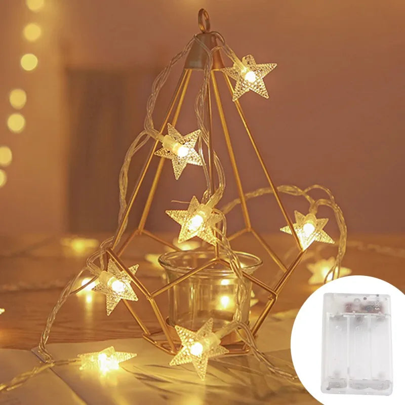 LED Star Chain Lights – Outdoor Fairy Garland