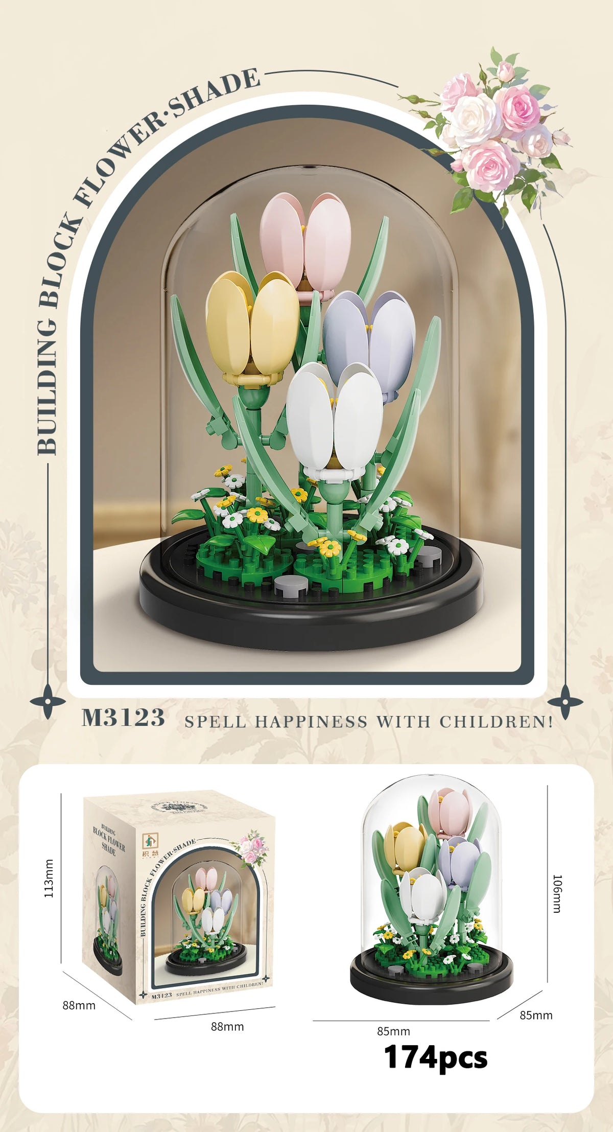 Eternal Flower Bonsai Building Blocks – Botanical Model Kit