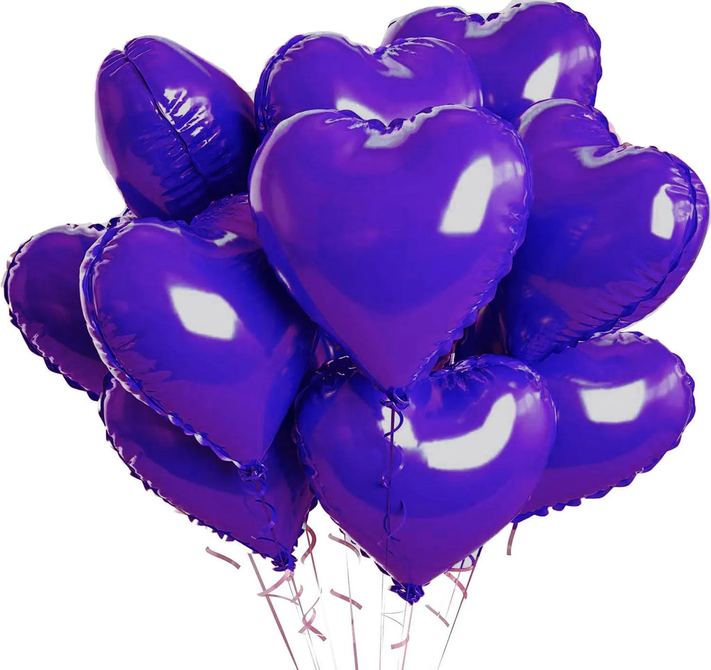 Heart Foil Balloons 18" (10 pcs) – Pink & Sage Green