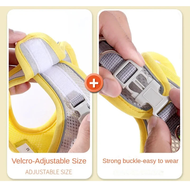 Reflective Dog & Cat Harness Vest with Leash
