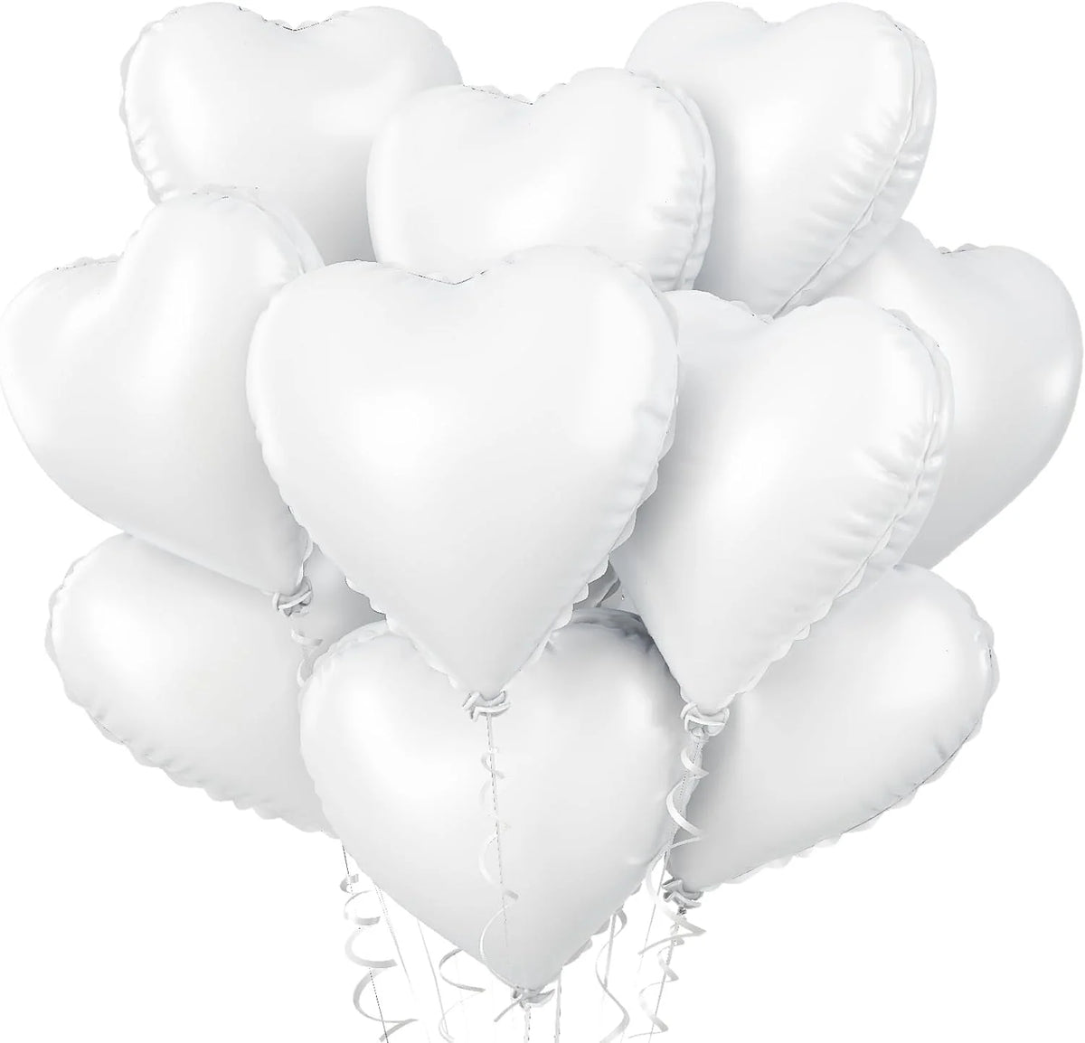 Heart Foil Balloons 18" (10 pcs) – Pink & Sage Green