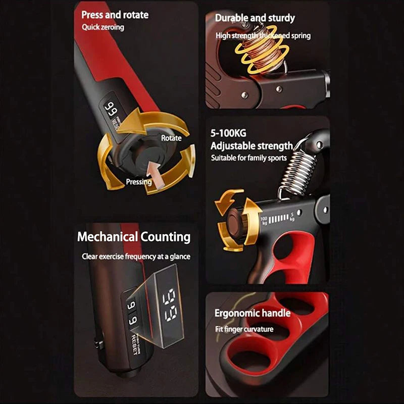 Adjustable Hand Grip Strengthener 5–60 kg
