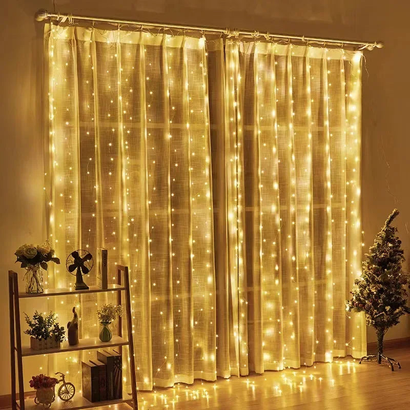 3 m LED Curtain Lights with Remote – USB Window Fairy Lights
