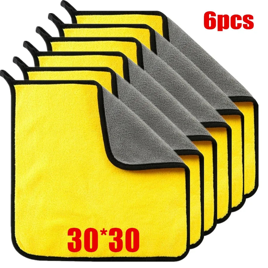 Microfiber Car Drying Towels – Thick Double-Layer Cleaning Cloths