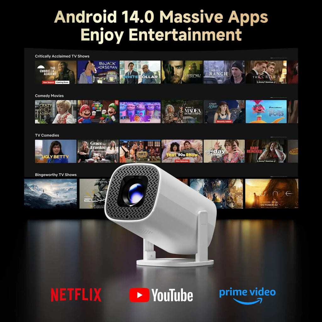 P30 Pro Smart Mini Projector – 4K Support, WiFi 6 & Bluetooth