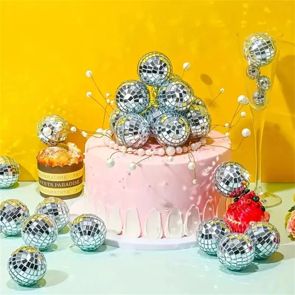 Mini Disco Ball Ornaments – Reflective Silver Christmas Baubles